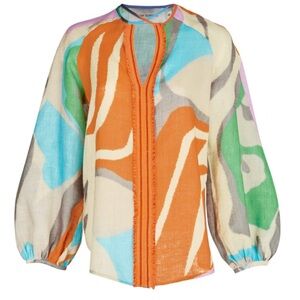 Silvia Tcherassi silvia MOLVENO linen blouse